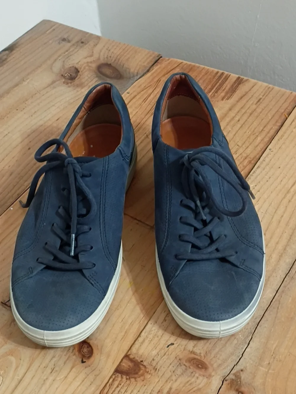 ECCO Men's Blue Suede Sneaker Size 44 US Size 10-10.5